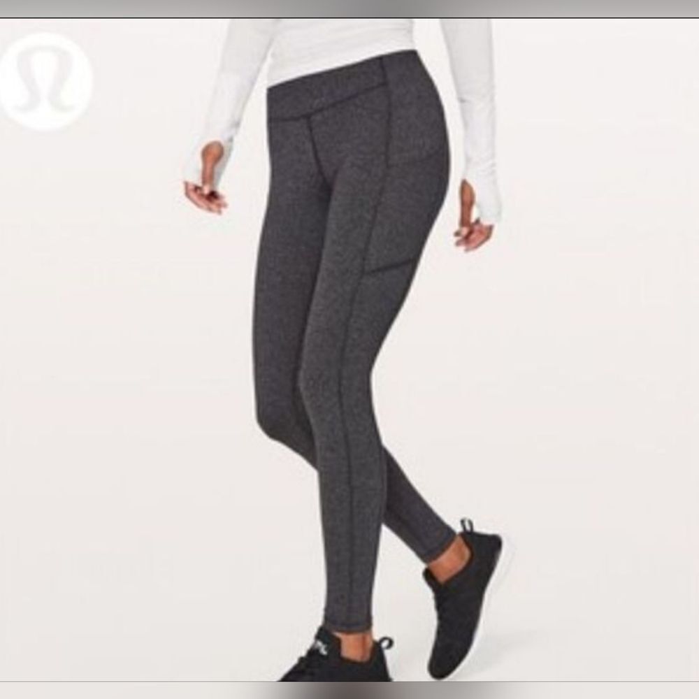 Lululemon Athletica Speed Tight II herringbone pattern, tagless